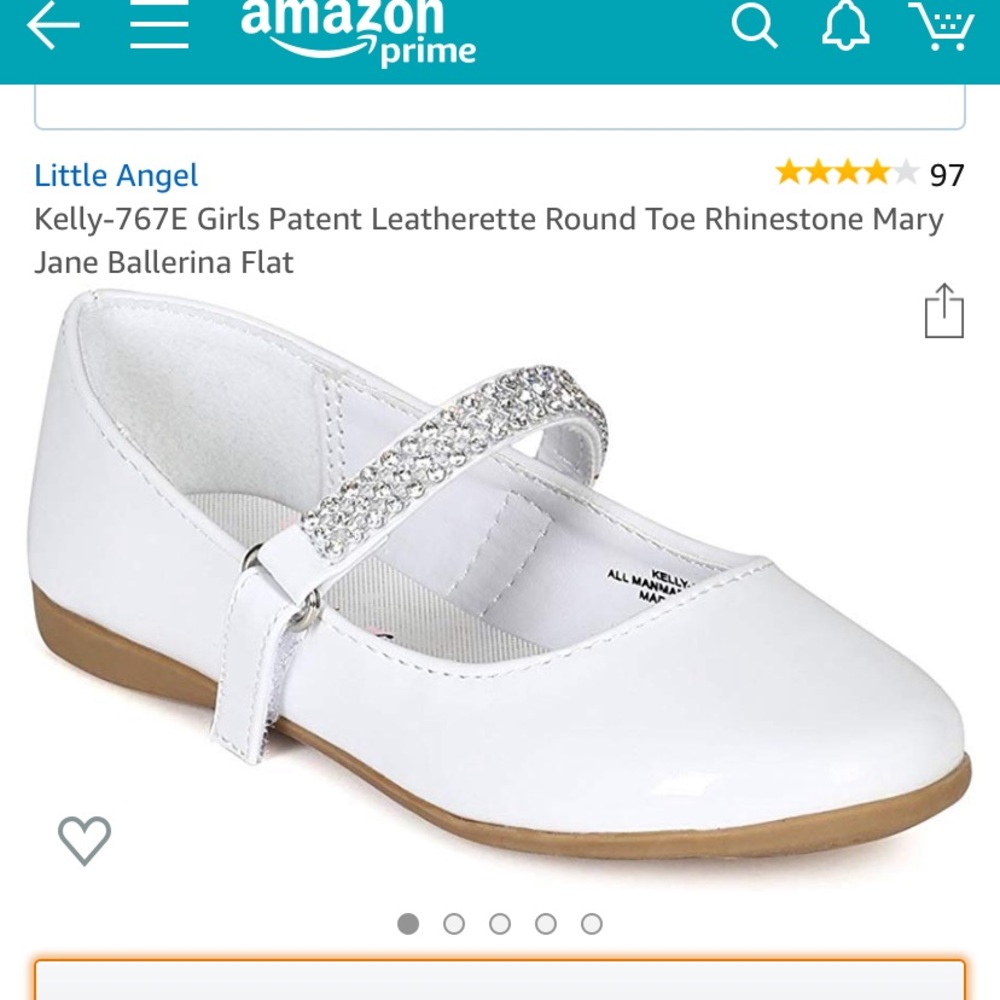 White patent leather rhinestone dress shoes